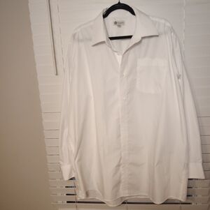 Valerio Crisp White Men's Dress Shirt 36/37 3XL